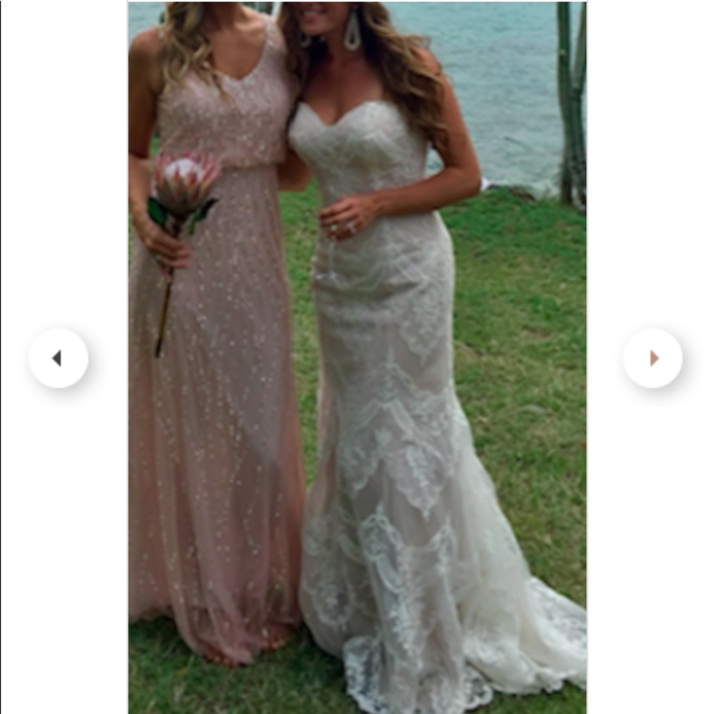 BHLDN Adrianna Papell Pink Brooklyn Dress maxi 2 - Picture 5 of 8